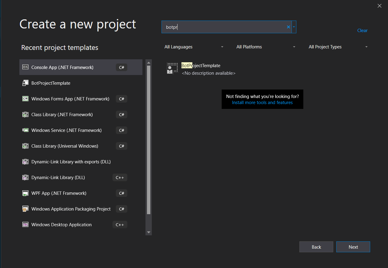 Create New Project