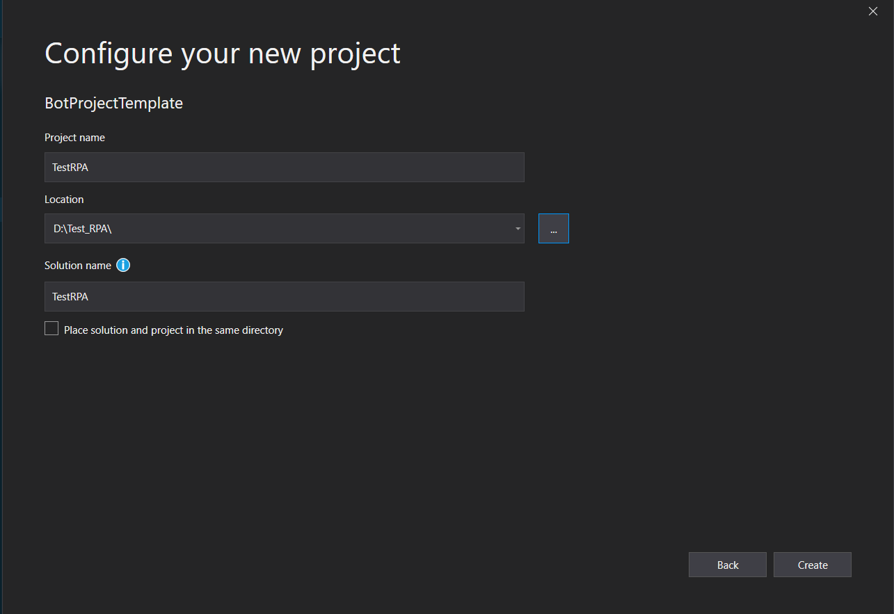 Project Configuration